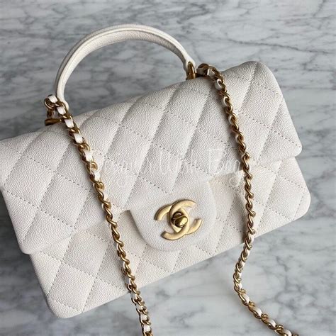 chanel mini top handle beige|chanel handbags.